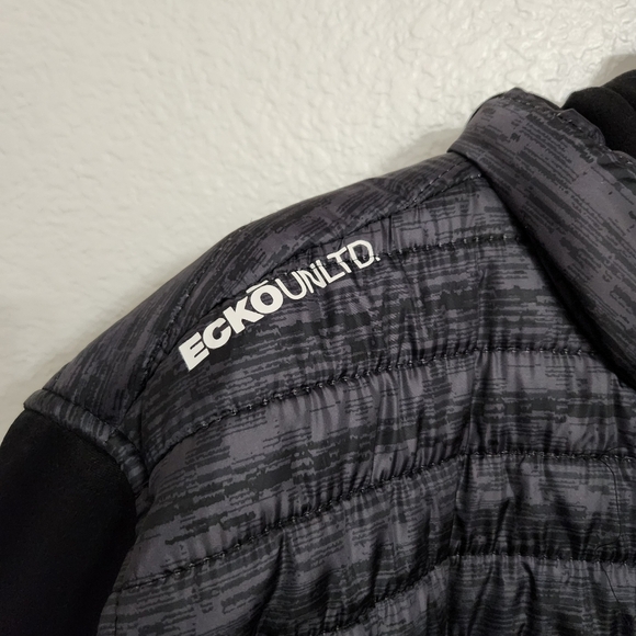 Ecko Unltd Black and Gray Puffer Jacket Men's Size 4X - Picture 5 of 11